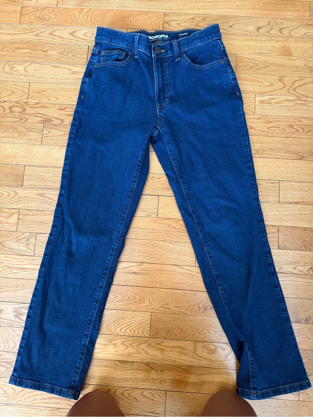 2 pair Sonoma Kids Navy and Medium blue Straight Leg Jeans